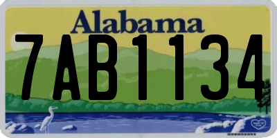 AL license plate 7AB1134