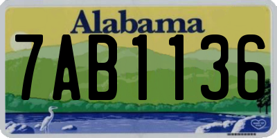 AL license plate 7AB1136
