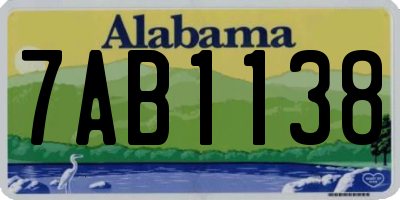 AL license plate 7AB1138