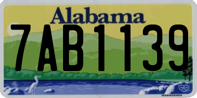 AL license plate 7AB1139