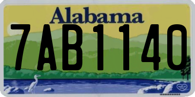 AL license plate 7AB1140
