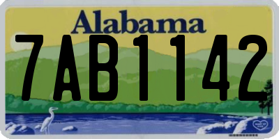 AL license plate 7AB1142