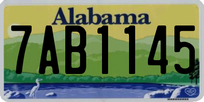 AL license plate 7AB1145