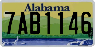 AL license plate 7AB1146