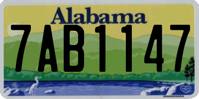 AL license plate 7AB1147