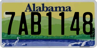 AL license plate 7AB1148