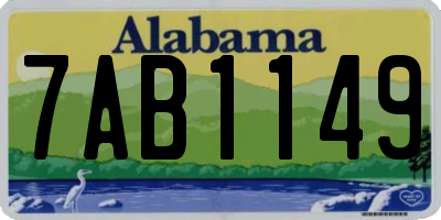 AL license plate 7AB1149