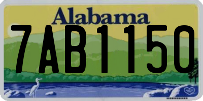 AL license plate 7AB1150