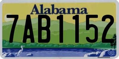 AL license plate 7AB1152