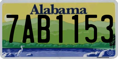 AL license plate 7AB1153