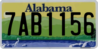 AL license plate 7AB1156