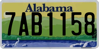AL license plate 7AB1158