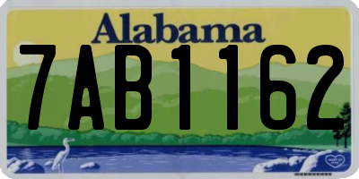 AL license plate 7AB1162