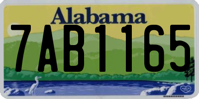 AL license plate 7AB1165