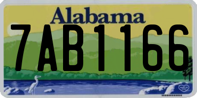 AL license plate 7AB1166