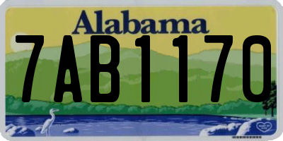 AL license plate 7AB1170