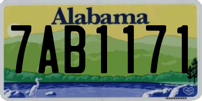 AL license plate 7AB1171