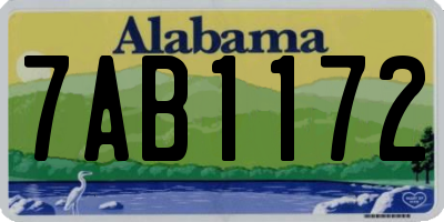 AL license plate 7AB1172