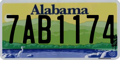 AL license plate 7AB1174