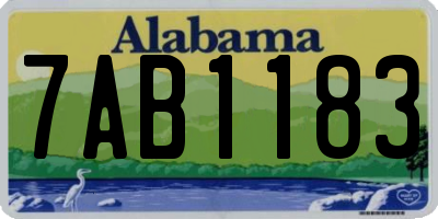 AL license plate 7AB1183