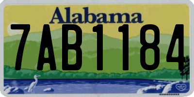 AL license plate 7AB1184