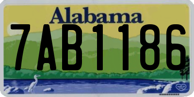 AL license plate 7AB1186