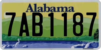 AL license plate 7AB1187
