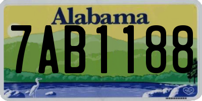 AL license plate 7AB1188