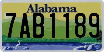 AL license plate 7AB1189
