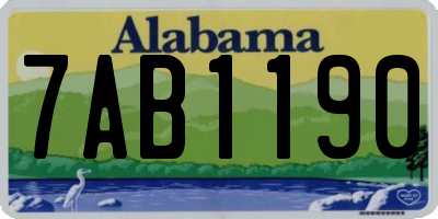 AL license plate 7AB1190