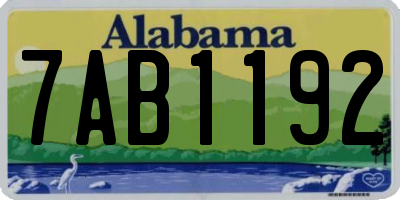 AL license plate 7AB1192
