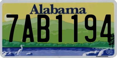AL license plate 7AB1194