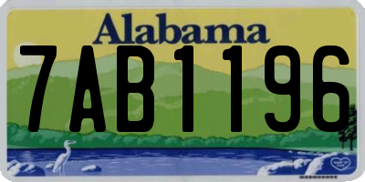 AL license plate 7AB1196