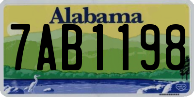 AL license plate 7AB1198