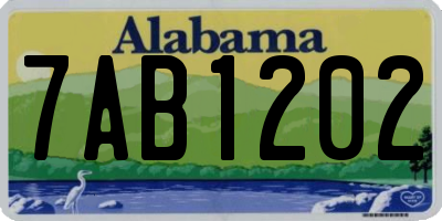 AL license plate 7AB1202