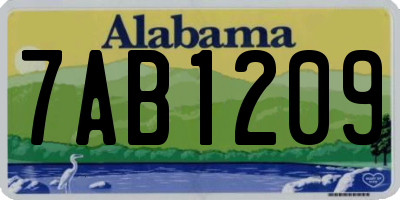 AL license plate 7AB1209