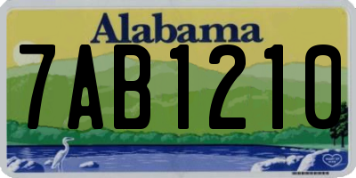 AL license plate 7AB1210