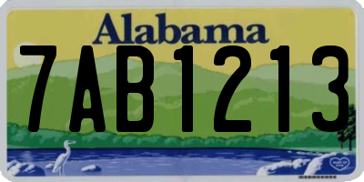 AL license plate 7AB1213