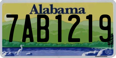 AL license plate 7AB1219
