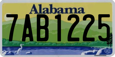 AL license plate 7AB1225