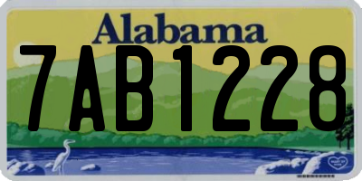 AL license plate 7AB1228