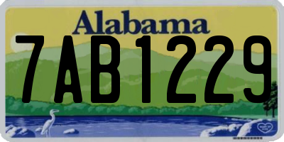 AL license plate 7AB1229