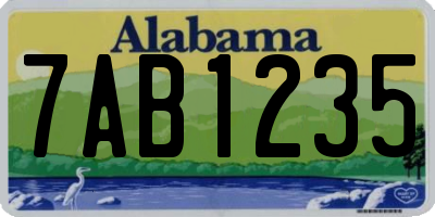 AL license plate 7AB1235