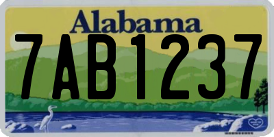 AL license plate 7AB1237