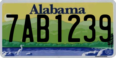 AL license plate 7AB1239