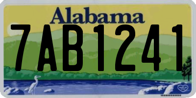 AL license plate 7AB1241