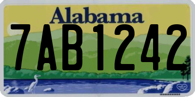 AL license plate 7AB1242