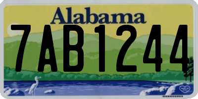 AL license plate 7AB1244