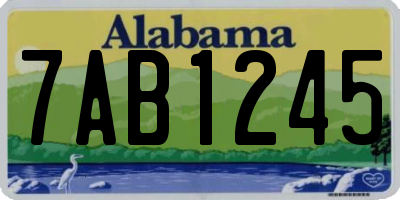 AL license plate 7AB1245