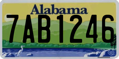 AL license plate 7AB1246